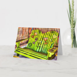 Grußkarte für tropische Stühle Karte