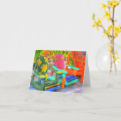 Grußkarte für tropische Stühle Karte (Gelbe Blume)