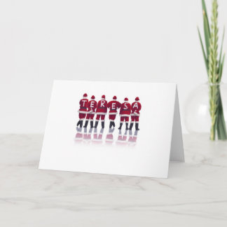 Grußkarte für Urlaub mit jedem Namen! Feiertagskarte