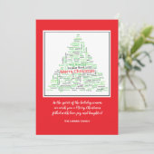 Grußkarte für Urlaubswörter Feiertagskarte (Stehend Vorderseite)