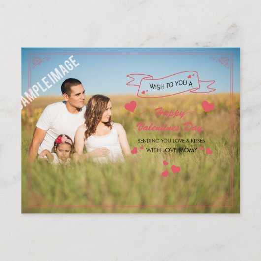 Grußkarte für Valentinstag Feiertagspostkarte (Vorderseite)