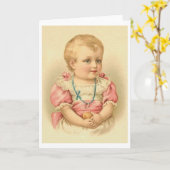 Grußkarte für viktorianische Kleinkinder Karte (Gelbe Blume)