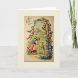 Grußkarte für viktorianische Osterbände Feiertagskarte