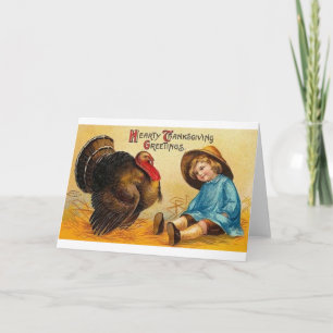 Grußkarte für viktorianischen Erntedank Feiertagskarte