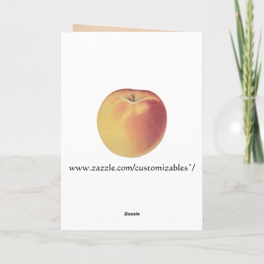 Grußkarte für Vintage Äpfel Karte (Rückseite)