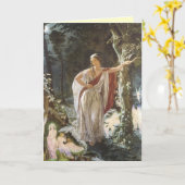 Grußkarte für Vintage Fee Karte (Gelbe Blume)