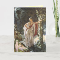 Grußkarte für Vintage Fee