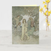 Grußkarte für Vintage Fee Karte (Gelbe Blume)