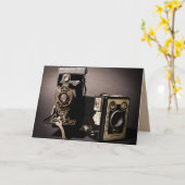 Grußkarte für Vintage Kameras Karte (Gelbe Blume)