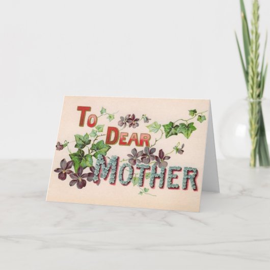 Grußkarte für Vintage Mutter Karte (Vorderseite)