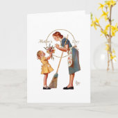 Grußkarte für Vintage Mutter Karte (Gelbe Blume)