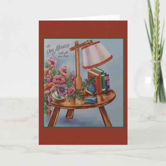 Grußkarte für Vintage Mutter Karte (Vorderseite)