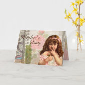 Grußkarte für Vintage Mutter Karte (Gelbe Blume)