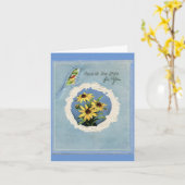 Grußkarte für Vintage Mutter Karte (Gelbe Blume)