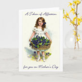 Grußkarte für Vintage Mutter Karte (Gelbe Blume)