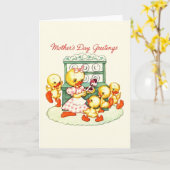 Grußkarte für Vintage Mutter Karte (Gelbe Blume)