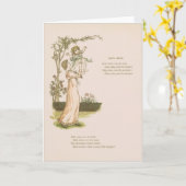 Grußkarte für Vintage Mutter und Tochter Karte (Gelbe Blume)