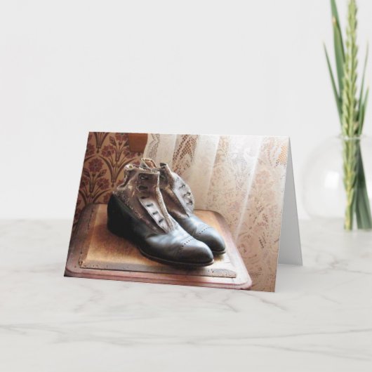 Grußkarte für Vintage Schuhe Karte (Vorderseite)