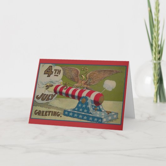 Grußkarte für Vintagen Amerikanische Unabhängigkei Karte (Vorderseite)