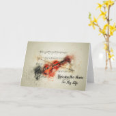 Grußkarte für Violine Karte (Gelbe Blume)