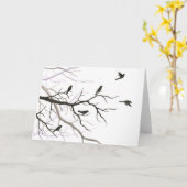 Grußkarte für Vögel und Branchen Karte (Gelbe Blume)