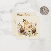 Grußkarte für Wasserfarbe Ostern Mitteilungskarte (Vorderseite/Rückseite Beispiel)