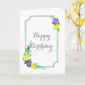 Grußkarte für Wasserfarben Irische und Trotti Karte (Gelbe Blume)