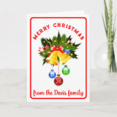 Grußkarte für Weihnachten im benutzerdefinierten T (Vorderseite)