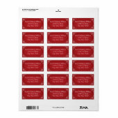 Grußkarte für Weihnachtsfeiertage Adressaufkleber (Vorne)