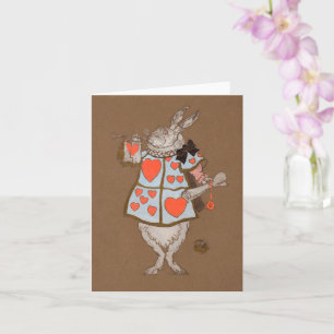 Grußkarte für Weißes Kaninchen Alice - Whimsistisc Karte