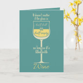 Grußkarte für Weißweinglas Karte (Gelbe Blume)