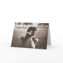 Grußkarte für Welpe-Liebe