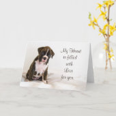 Grußkarte für Welpe-Liebe Karte (Gelbe Blume)