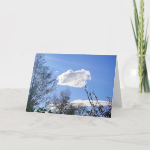 Grußkarte für Wetterwolken, in Leerzeichen Karte