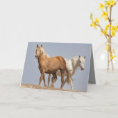 Grußkarte für Wild Mares Wild Horse Karte (Gelbe Blume)