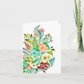 Grußkarte für Wohltätigkeit Aquarell-Blume Karte