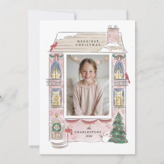 Grußkarte für Zuhause-Rahmen Feiertagskarte