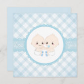 Grußkarte für zwei Babys (Vorne/Hinten)