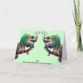 Grußkarte für zwei Drachen Karte (Rückseite)