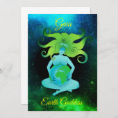 Grußkarte Gaia Earth Goddess Einladung (Vorne/Hinten)