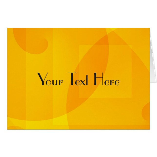 Grußkarte Gelb-Orange geometrische Formen (Vorderseite (Horizontal))