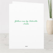 Grußkarte Gelb Rose Karte (Rückseite)
