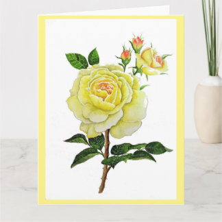 Grußkarte Gelb Rose Karte