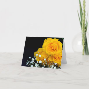 Grußkarte Gelb Roses Dankeskarte