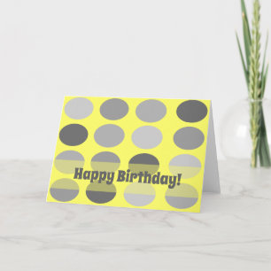 Grußkarte Gelb und Grau Polka Dots Karte