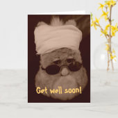 Grusskarte "Get well soon!" Karte (Yellow Flower)