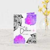 Grußkarte glauben, klein, 4" x 5,6" geklappt karte (Gelbe Blume)