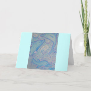 Grußkarte - Glückliche Delphine Karte