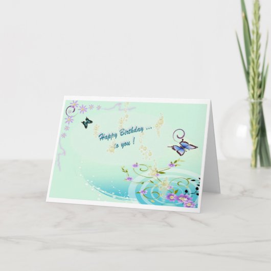 Grußkarte Glückwunsch Geburtstag für Sie Karte (Vorderseite)