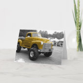 Grußkarte Gold 1950er Frisierte Auto Truck Karte (Vorderseite)